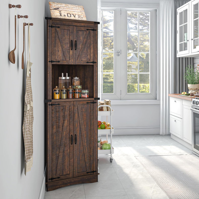 Selso Kitchen Pantry, Brown