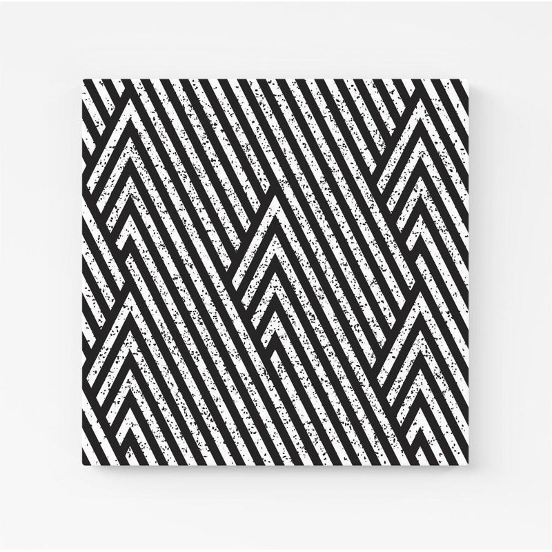 Oblique Grunge Pattern - Wrapped Canvas Print, 40cm H x 40cm W x 3.8cm D