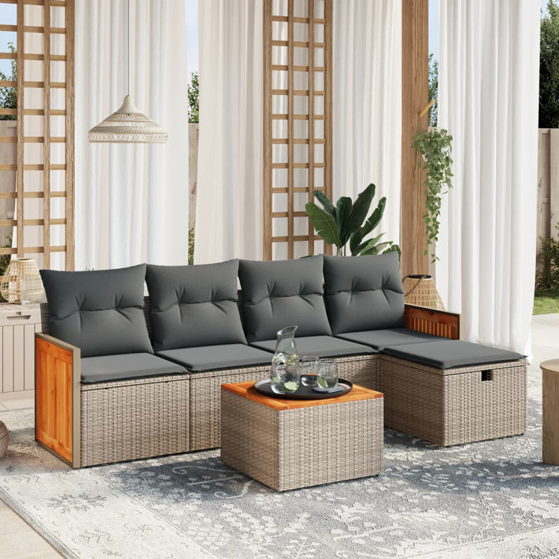 Ensemble de canapé de jardin Vidaxl gris