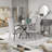 Maiti Round Metal Base Dining Table