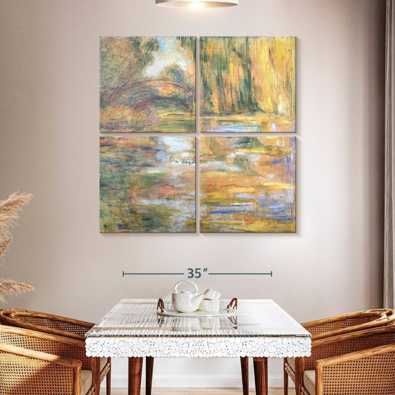 Avery Waterlily Pond - Le pont, H 45 po x l 45 po