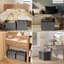 43cm Wide Solid Colour Footstool Ottoman