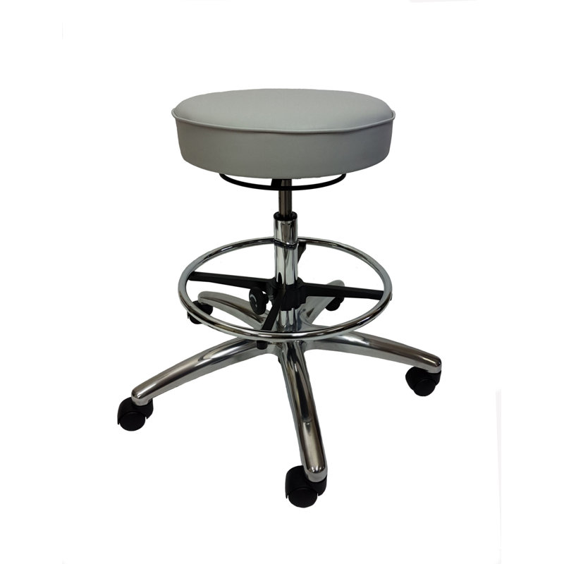 Tabouret de laboratoire à hauteur ajustable, Gris clair