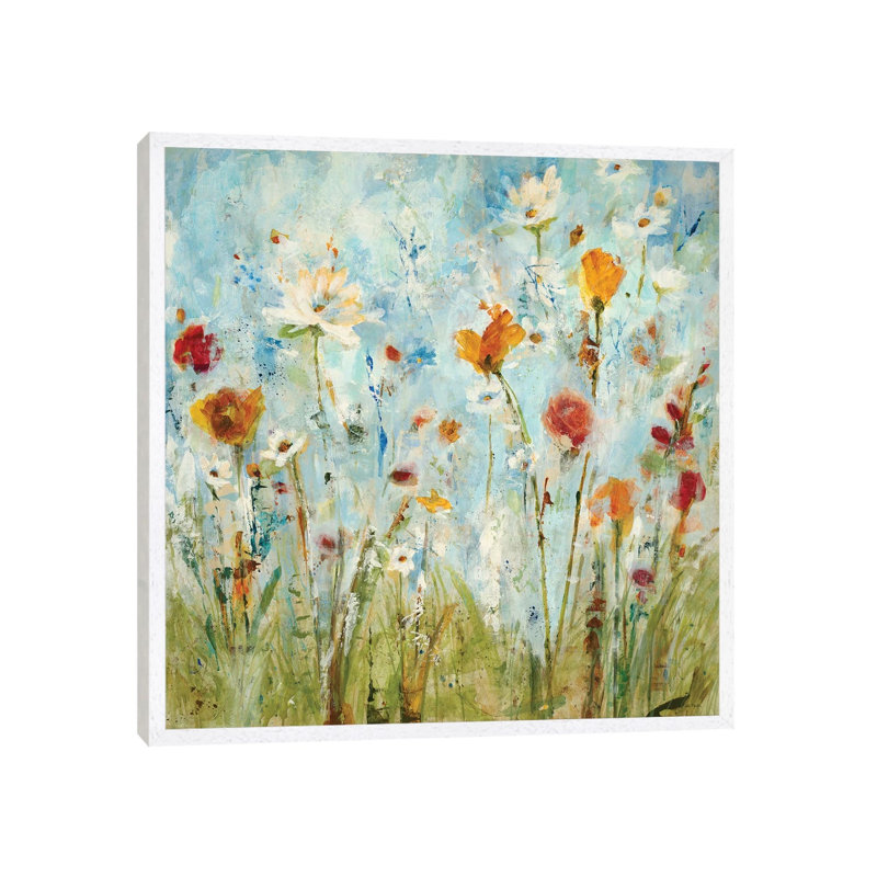 Jounce by Jill Martin - Painting on Canvas, 66.04 cm H x 66.04 cm W, White Framed Canvas