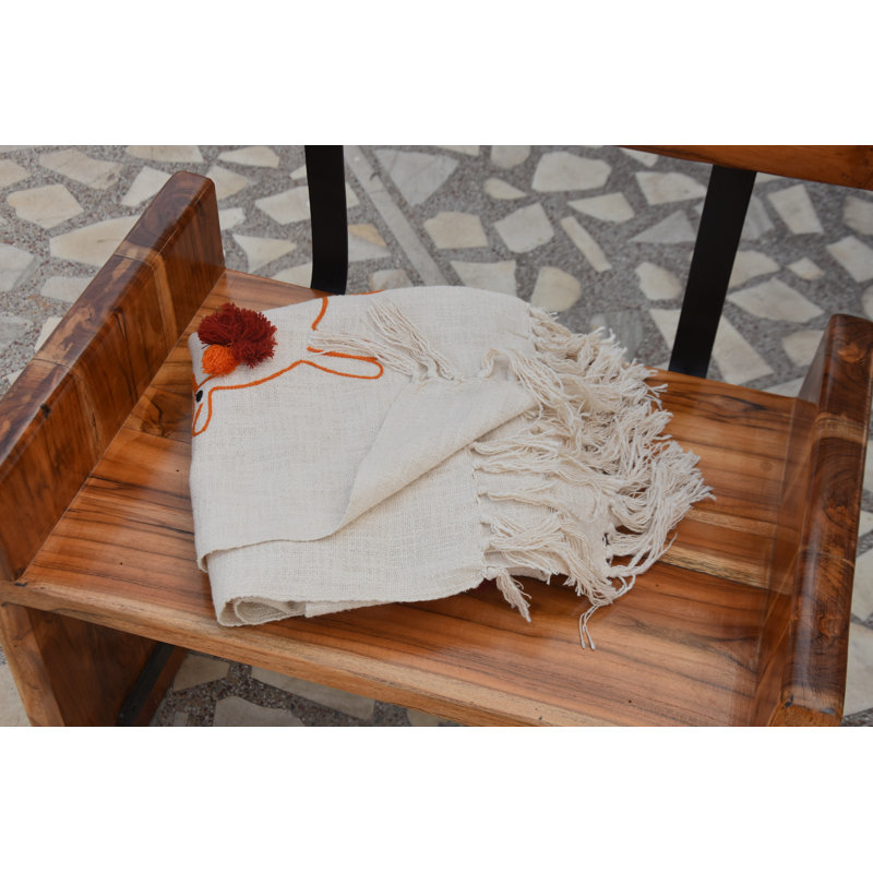 Fabdivine Mud Throw Blanket Cozy Farmhouse Blanket, Decorative Sofa & Bed Throw for Living Room Home Decor