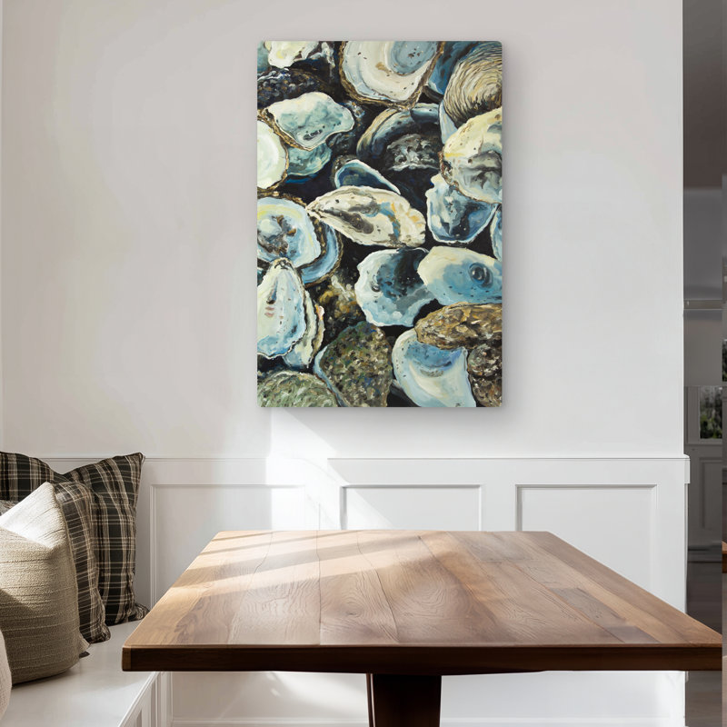 Oyster Shells - Gastronomy Metal Print for Home Decor