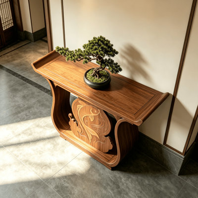 New Chinese-style solid wood console table