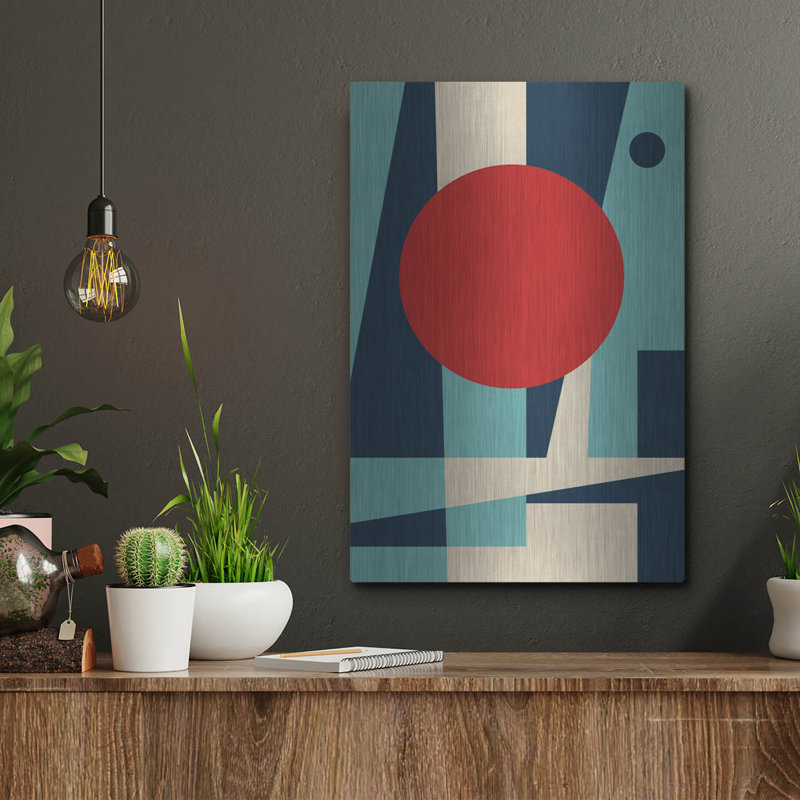 Ivy Bronx «Mid Century Modern 3» par Gary Williams, art mural en métal, H 16 po x l 12 po