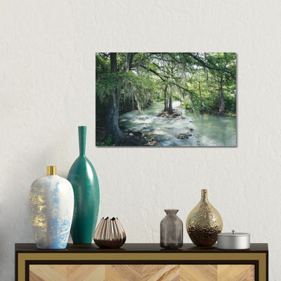 Comal River Gruene Texas, reproduction de giclée sur toile tendue avec châssis