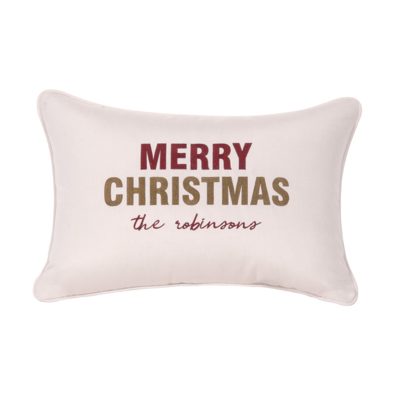 Holiday Pillows Lumbar Indoor/Outdoor Pillow Cover & Insert