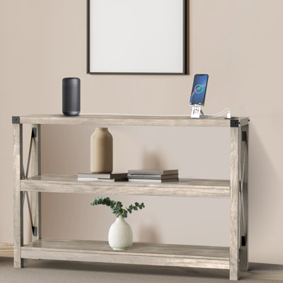 Darletha Console Table with 3-Tier Storage Shelves