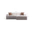 Élégant canapé d'angle, blanc, 94,5 po x 57,1 po x 29,5 po | Structure en bois durable et en carton, tissu 100% polyester, dossier fixe, 28 mousses en mousse | Facile à nettoyer, conception moderne pour le salon et les espaces familiaux, pieds en plastique pour plus de stabilité