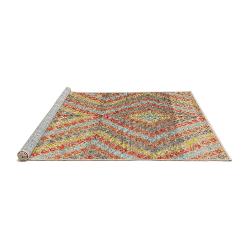 Tapis à motif oriental gris clair, Carré 8 pi