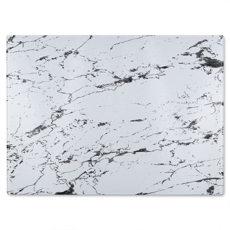 Thin Marble Glass Chopping Board, 40cm L x 28cm W
