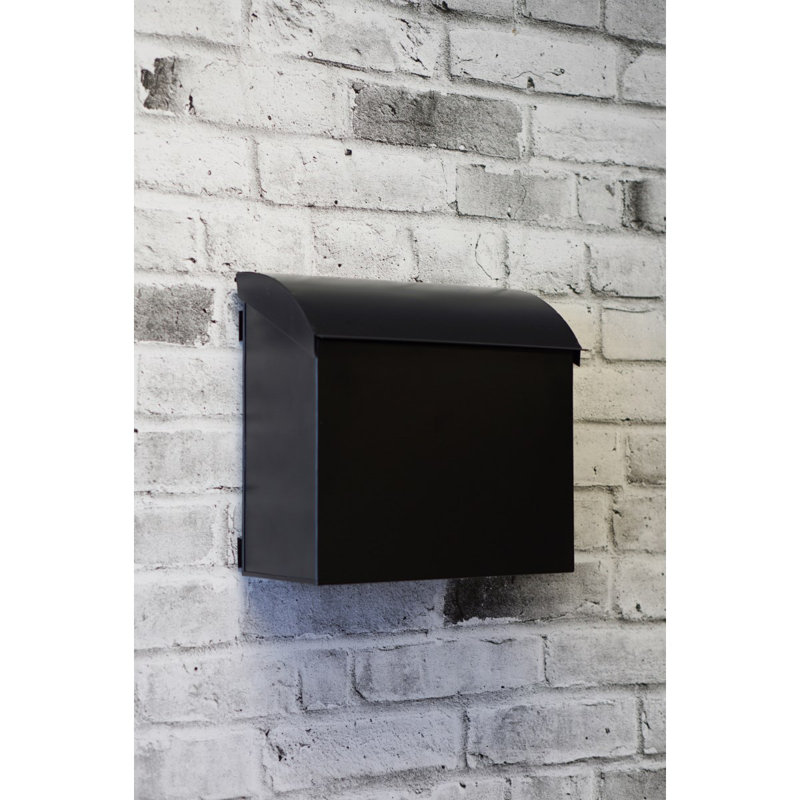 Steel Wall Mounted Mailbox, Black