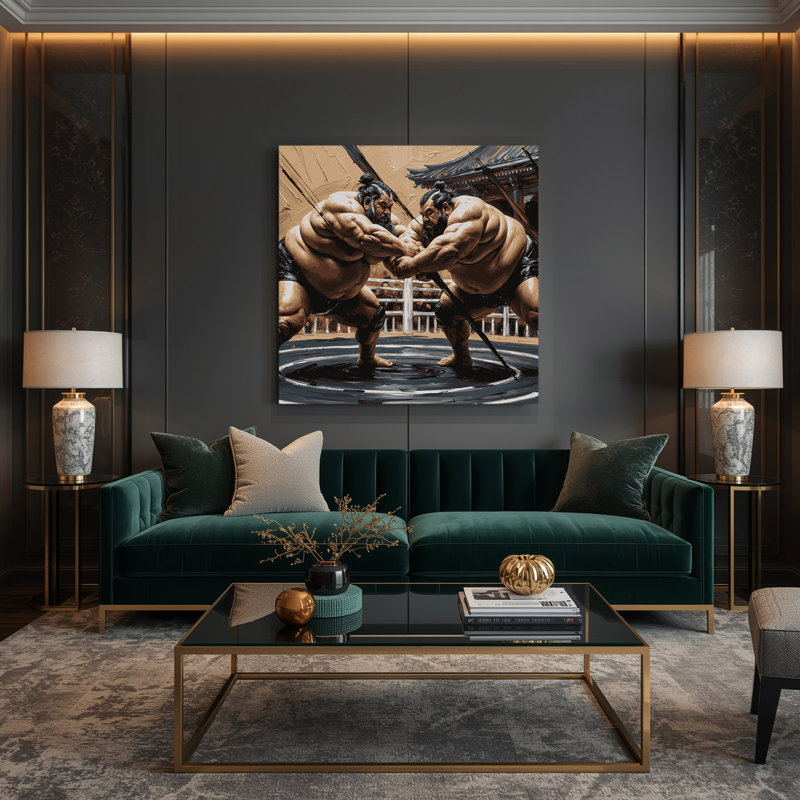 «Sports Sumo Wrestling», art mural sur toile, H 16 po x l 16 po