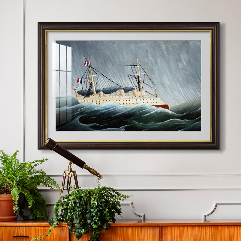 Un bateau dans une tempête (Navire dans la tempête), v. 1899-Henri Rousseau-Impression encadrée personnalisée