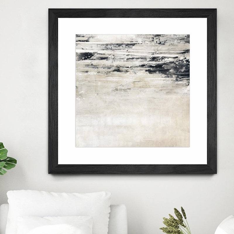«Rising Wave I» mat et cadre, Cadre noir, L 30 po x H 30 po
