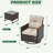 3 Pieces Patio Furniture Set, Wicker Swivel Rocking Chairs With Side Table