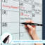 Magnétique 24 po x 36 po en verre tableau blanc calendrier blanc tableau blanc calendrier tableau blanc effaçable à sec calendrier mural