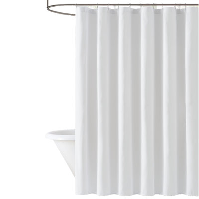 Truly Soft Everyday Solid Color Microfiber Shower Curtain In White