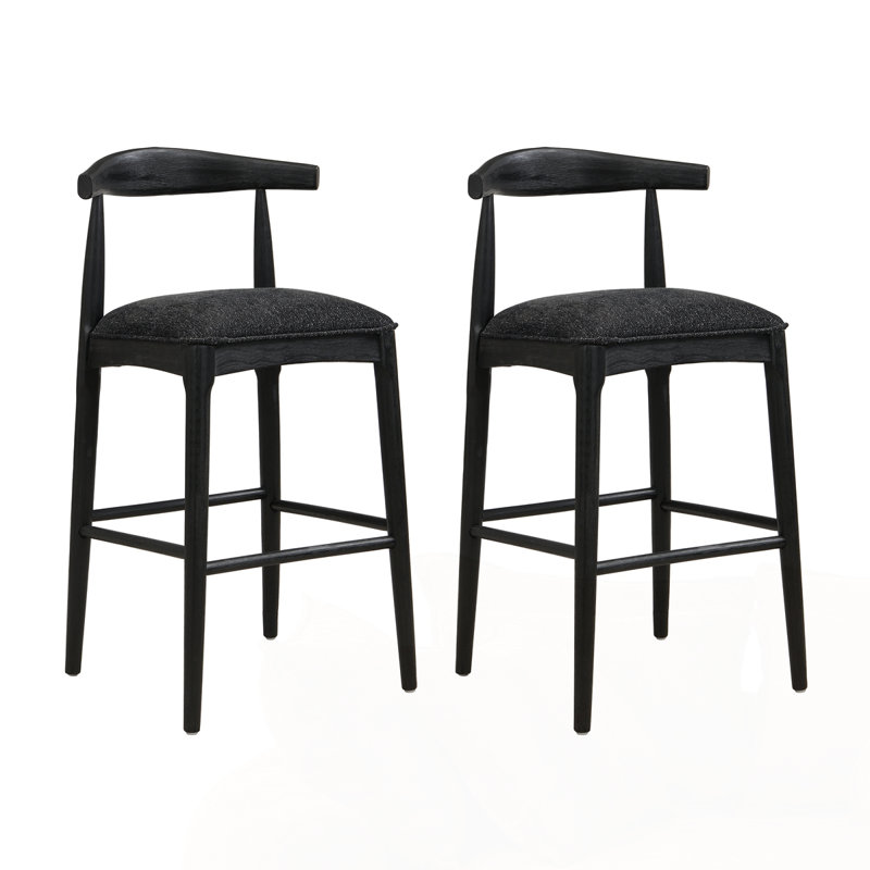 Ensemble de tabourets de bar modernes, Tabouret de bar (hauteur du siège de 30,5 po), Noir