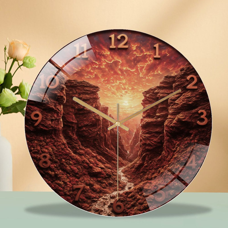 Horloge murale en verre 12 po