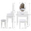 Ensemble de coiffeuse avec miroir et tabouret coussiné White Princess-696628954