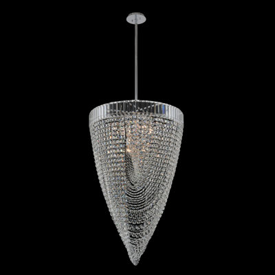 Lustre en chrome / transparent Mira Allegri
