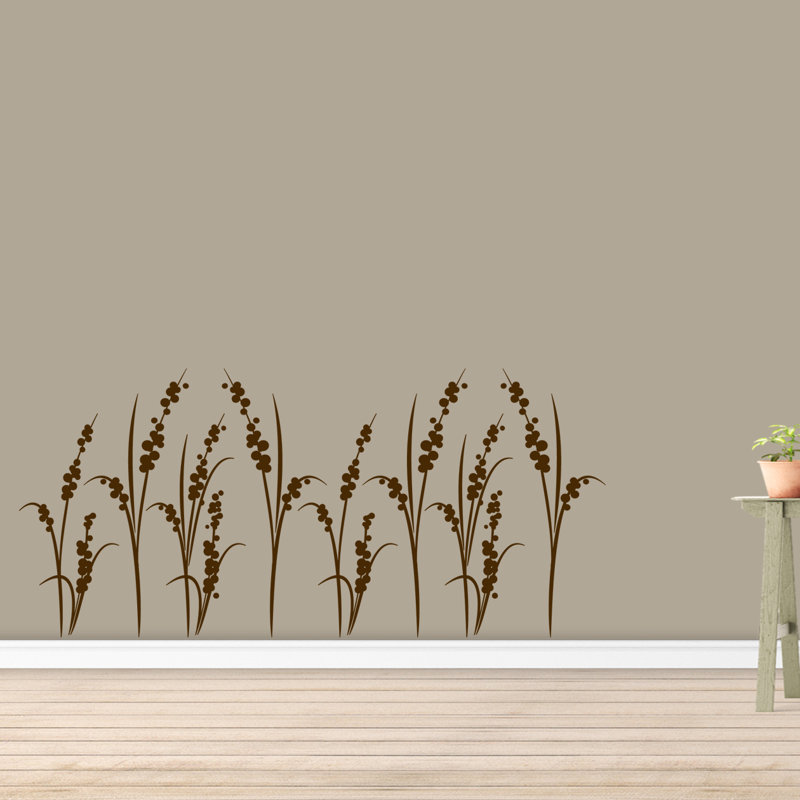 Décalcomanie murale Blossom Grass, Brun chocolat