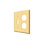 Deltana SWP4762CR003 Switch Plate, Single Switch/Double Outlet in PVD Polished Brass