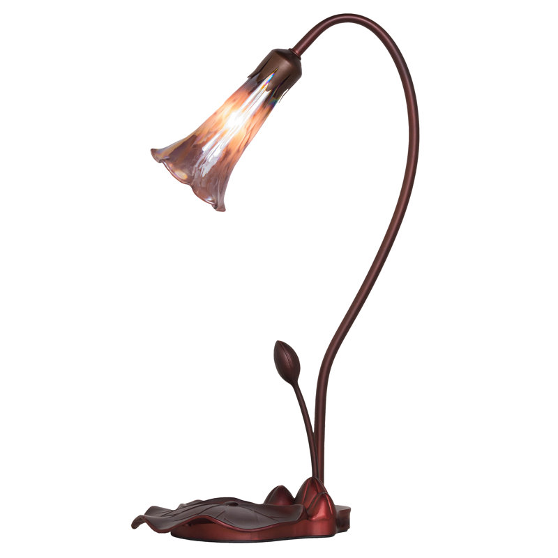 Kelsoe Arched Table Lamp, Mahogany Bronze, Pink