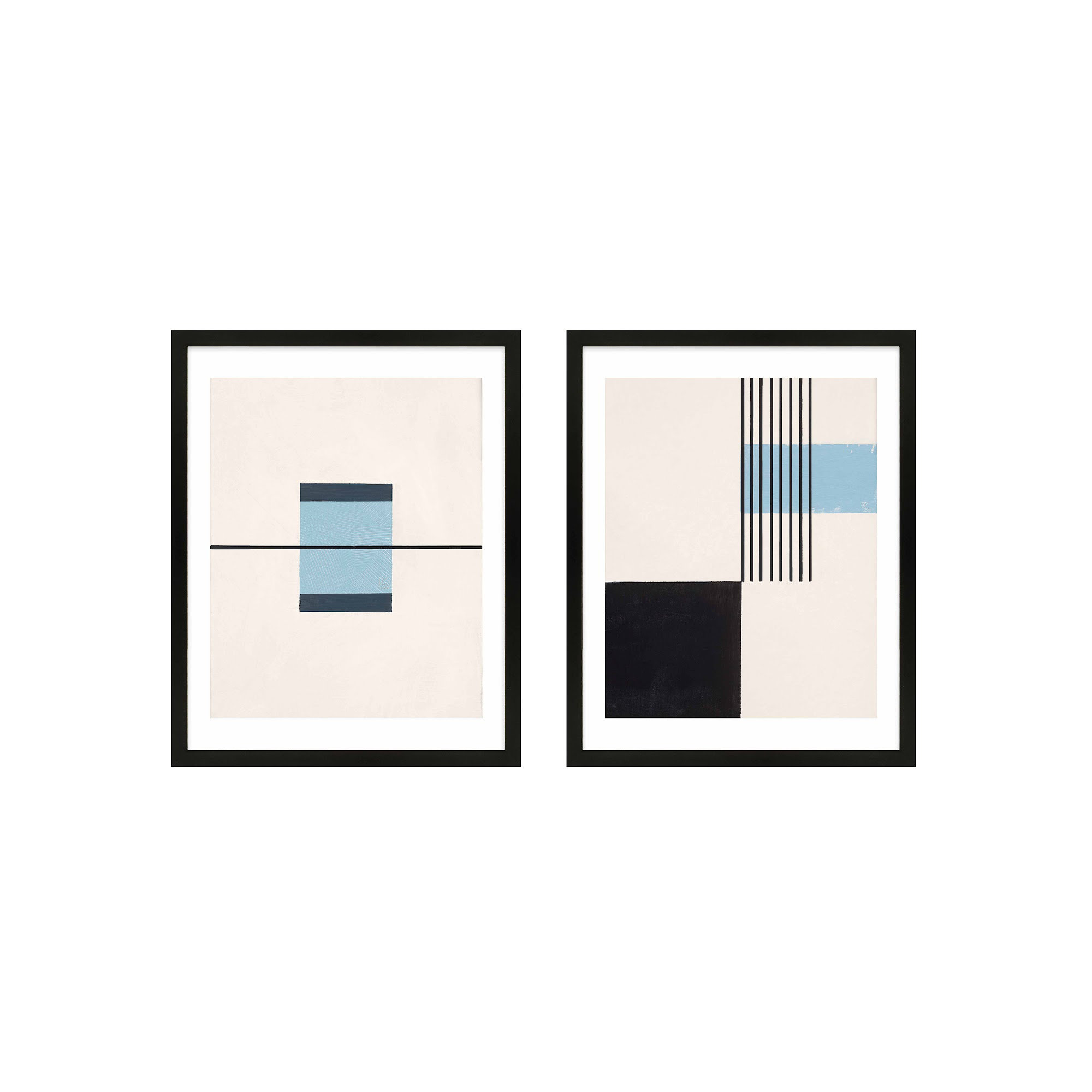 Black And Blue by Robert Kamnatnik, 25" H x 20" W x 1.25" D, Black