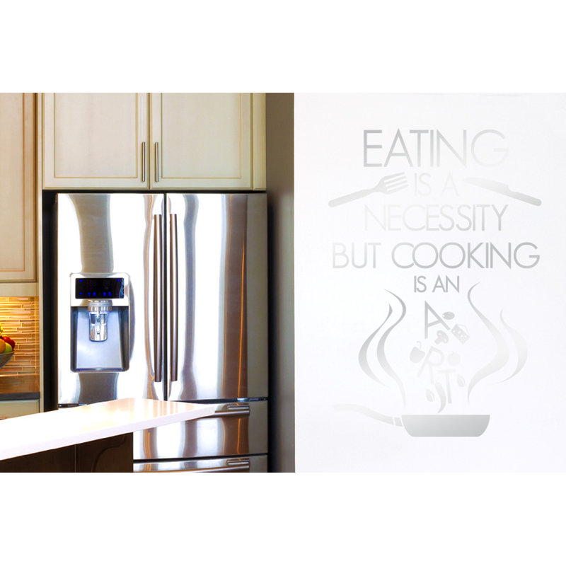 Food & Beverage Wall Decal, Shiny Silver