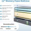 Matelas en mousse viscoélastique gélifiée 12 "pour soulager les maux de dos Certifié Certipur-US-540108060