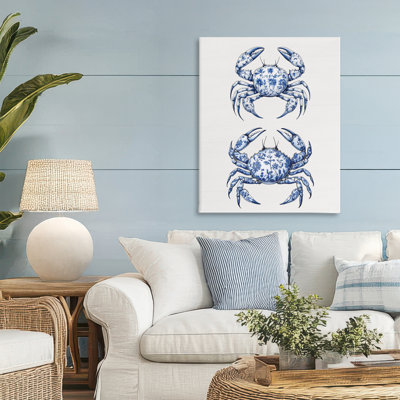 Toile de crabes Toile rétro, design par lettré et doublé