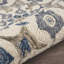 Tapis bleu / brun clair en laine touffeté à la main Aisosa-335174008