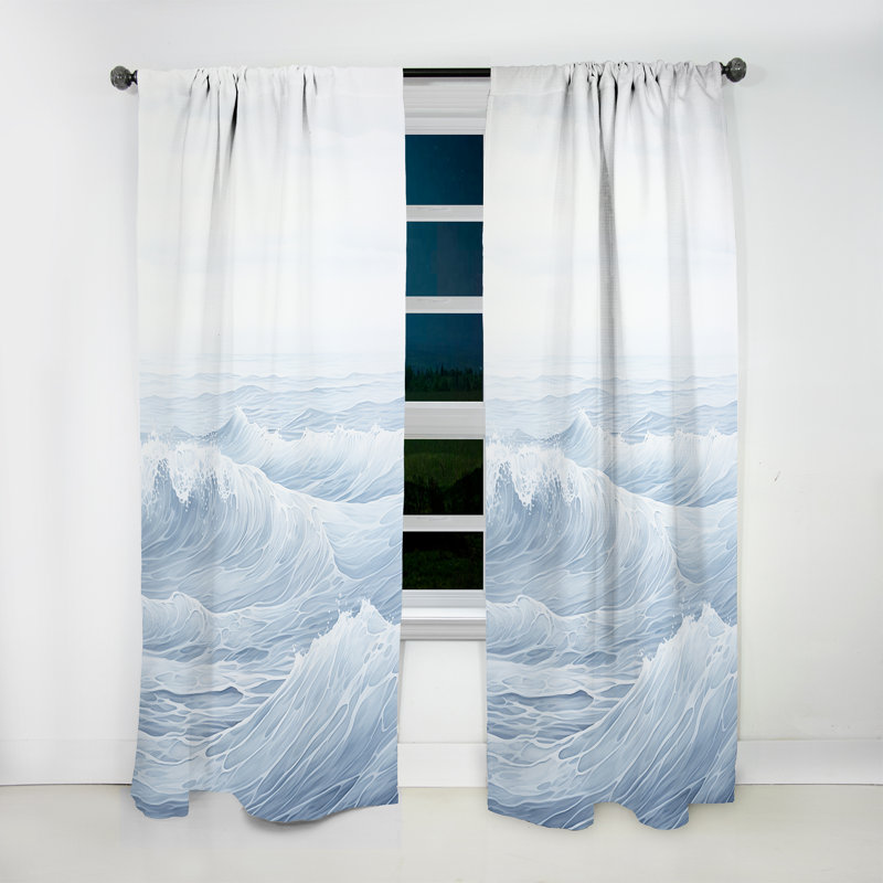 Tomoe - rideau obscurcissant à motif abstrait - 1 panneaux, L 52 po x L 95 po