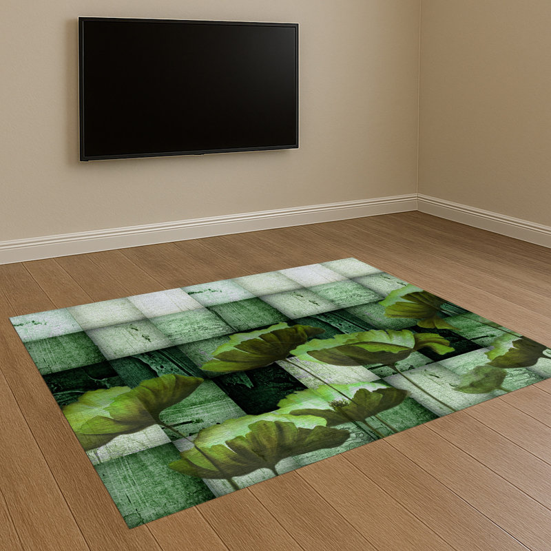 Floral Area Rug, Rectangle 155 x 230 cm