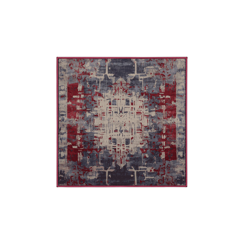 Tapis brun soyeux et moelleux, Carré 3 pi