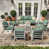 Green Cushion/White Frame