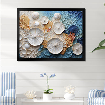 Coastal Seashell Tranquility I - coquillage sur toile, art mural