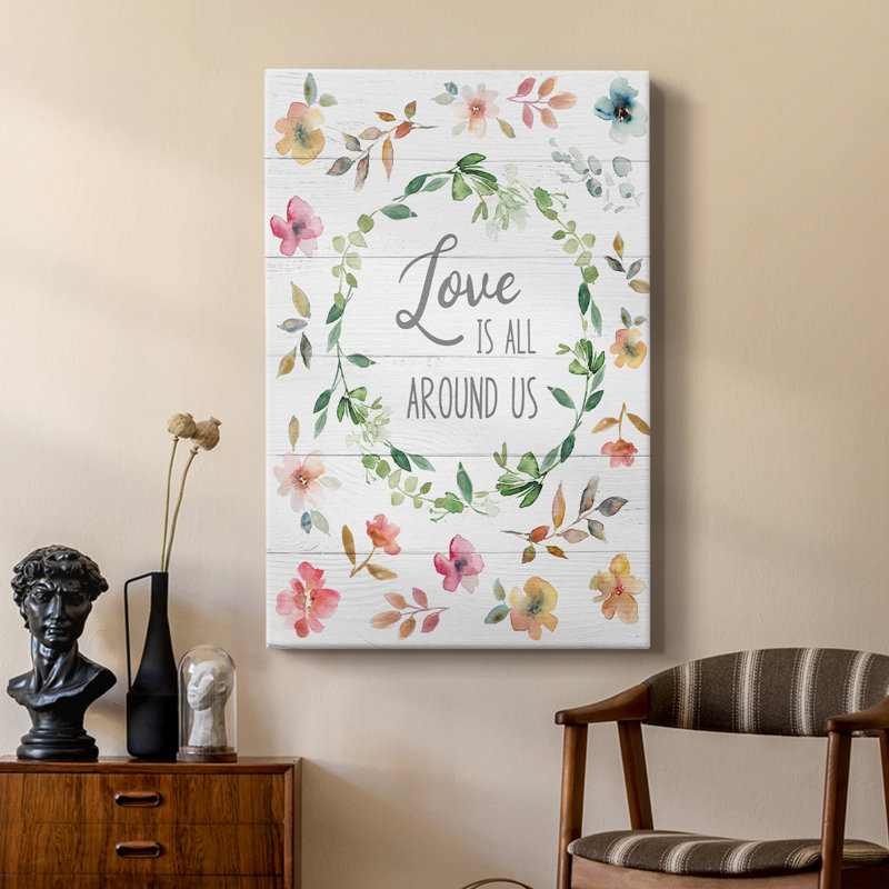 «Love is All Around Us» - galerie sur mesure Cavas, H 27 po x l 18 po
