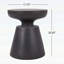 Table d'appoint d'extérieur en béton léger, finition cuivre, durable et élégante pour les espaces extérieurs modernes
