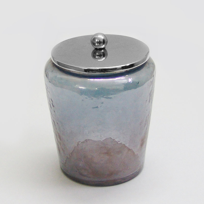 Pot de rangement en verre fumée, H 5 po x l 4 po x P 4 po