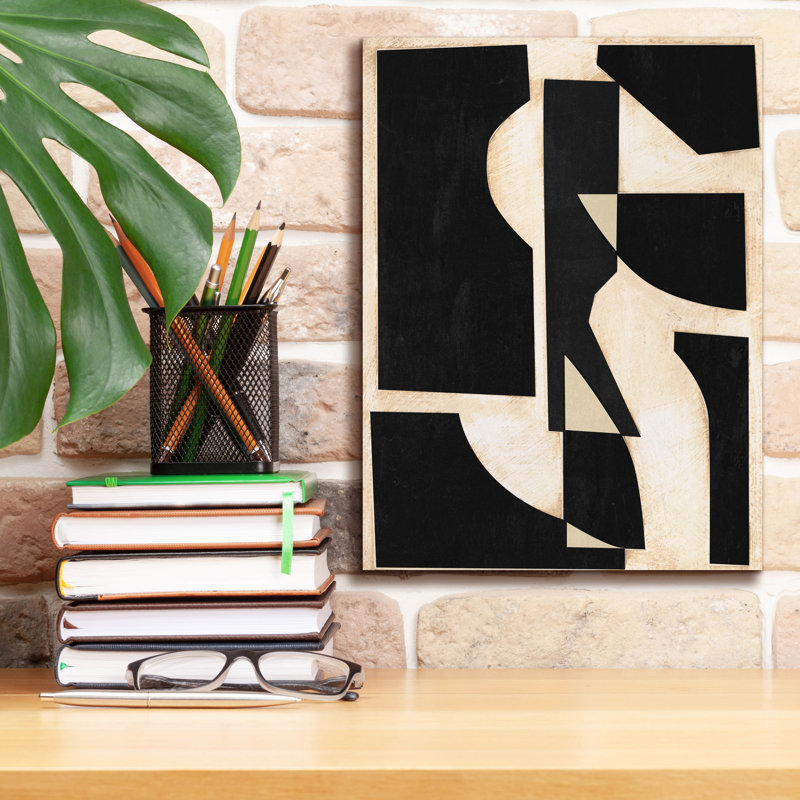 «Onyx Cutout Shapes II» par Regina Moore, H 16 po x l 12 po x P 0,75 po