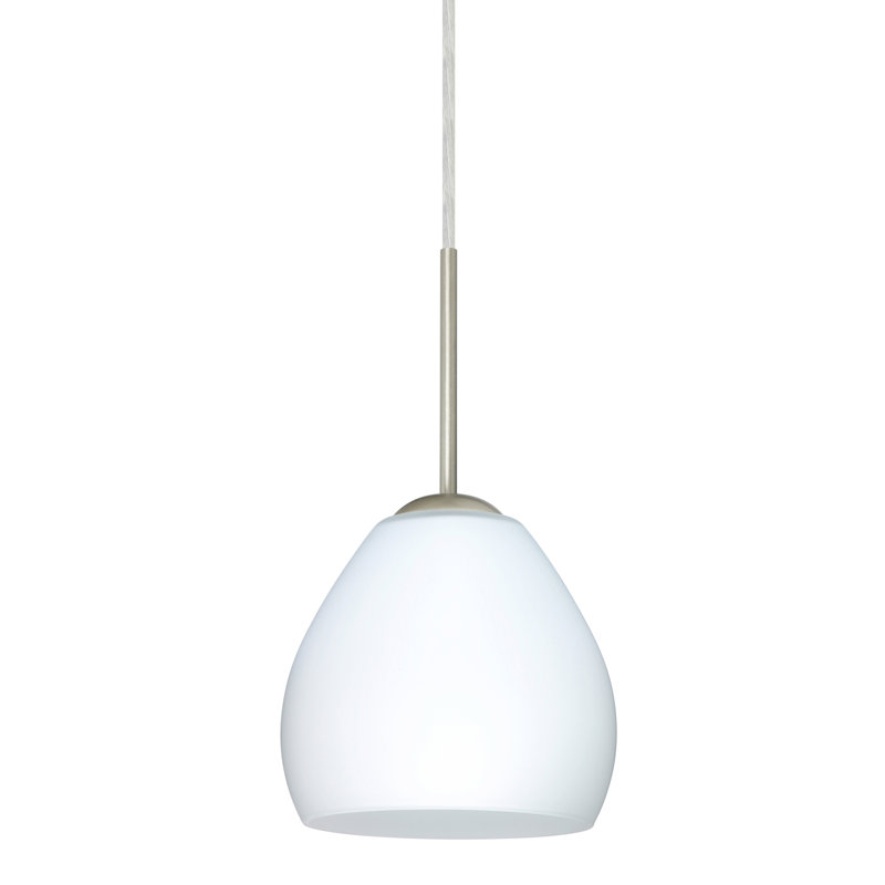 Eynesil 1 - Light Single Pendant, Xenon or Incandescent, Bronze, Opal Matte