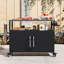 Chariot de barbecue extérieur avec plateau en acier inoxydable, tablette réglable, grand espace de rangement et roulettes verrouillables