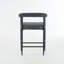 Ensemble de 2 tabourets de bar modernes rembourrés avec structure en métal et accoudoirs-776095551