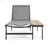 CHAISE LOUNGE WITH ATTACHED WOOD SIDE TABLE, 1PC